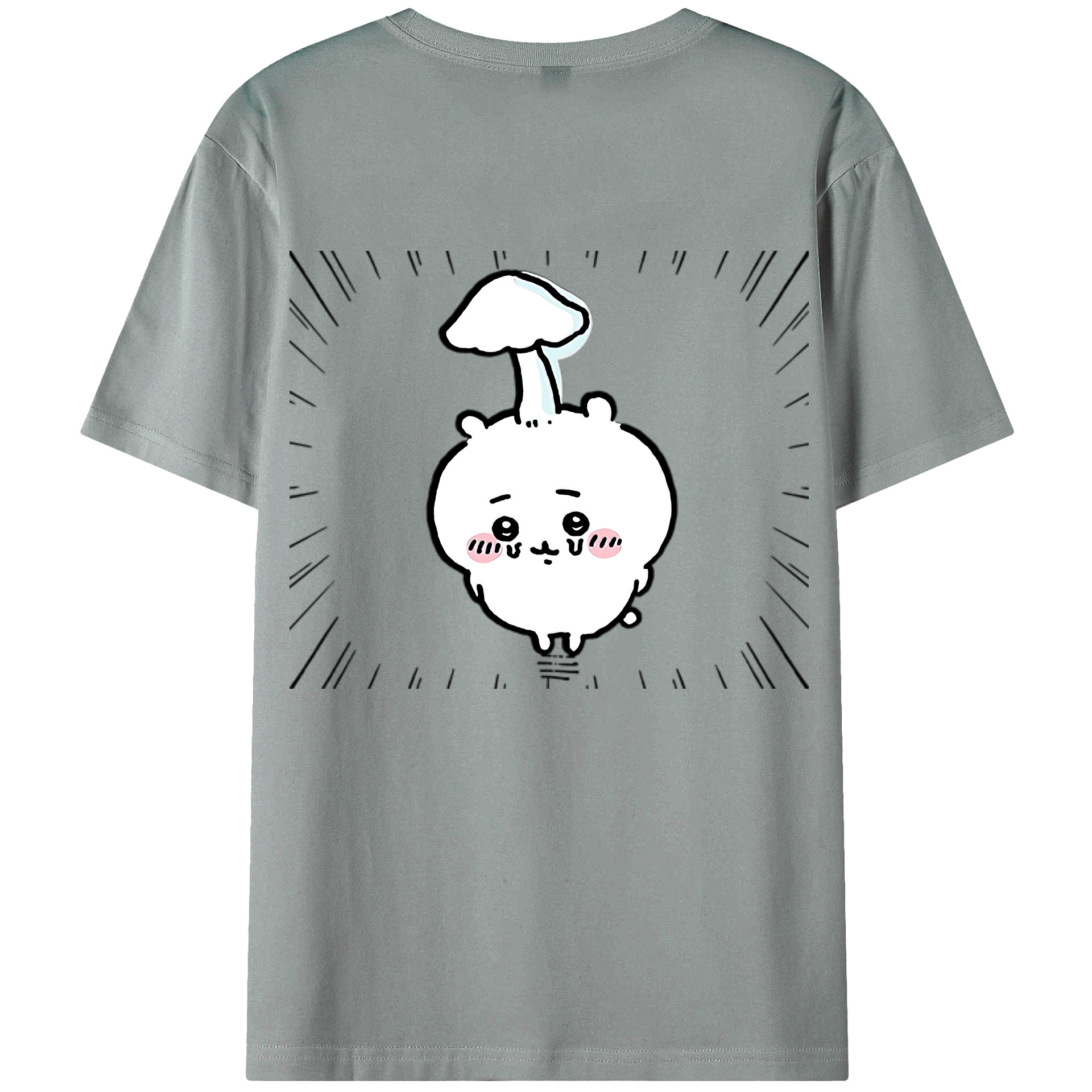（画像用） ちいかわ ちいかわ Chii-kawa chiikawa 綿100％ メンズ半袖Tシャツ（バックプリント） 通気性